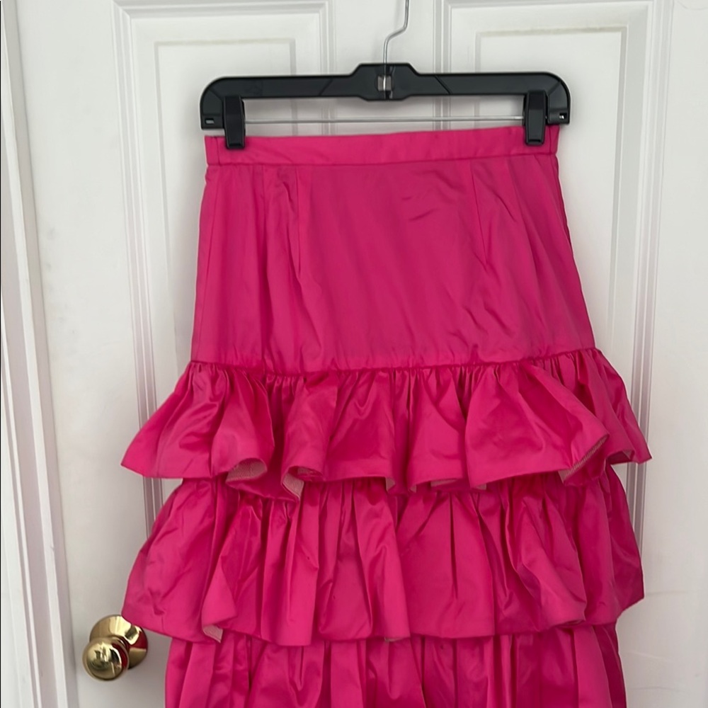 Vintage! Never Worn ! Raul Blanco Pink Ruffled Skirt